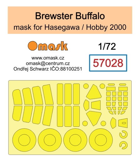 1:72 Brewster Buffalo mask (for Hasegawa / Hobby 2000) | MN modelář